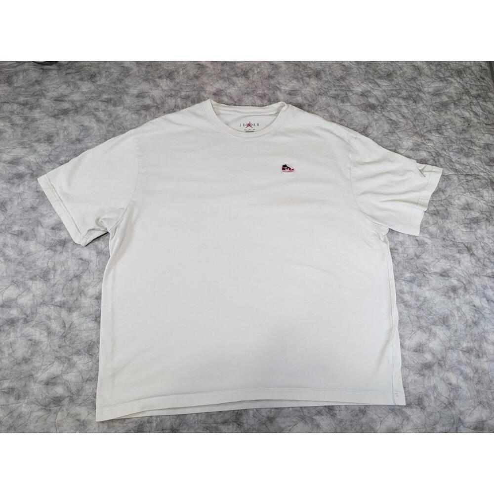 Nike Air Jordan Graphic AJ1 Patch Logo White T-shirt Men’s Size XXL